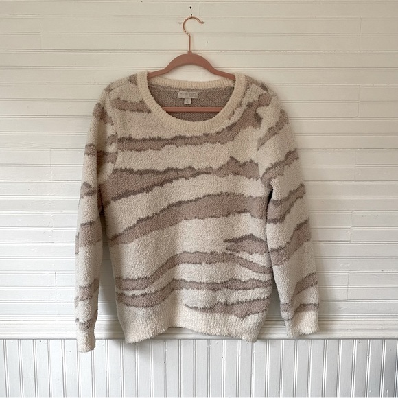 Women's Barefoot Dreams Cozychic Seaside Crew Neck Pullover - Size Large - Picture 3 of 5